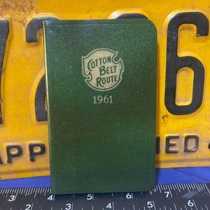 Vintage 60s 1961 Cotton Belt Route Railroad Employee Journal / Date Booklet